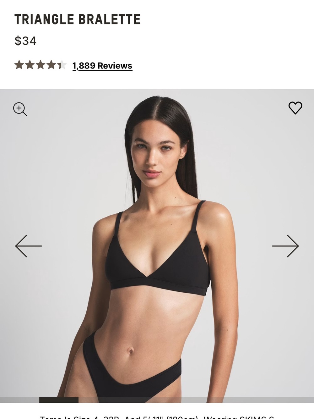 SKIMS Red Triangle Bralette *limited color